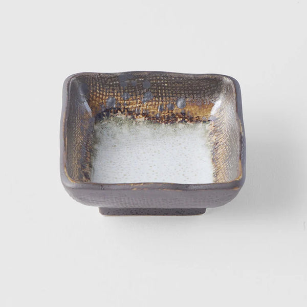 Square Sauce Dish 7cm / Akane Grey Glaze