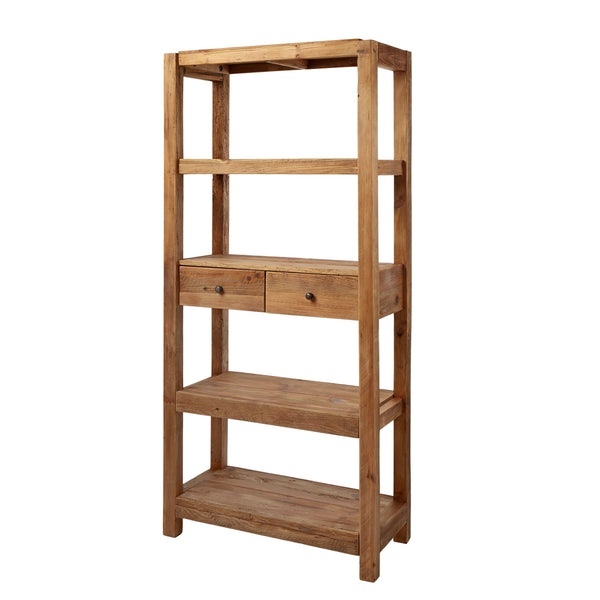 Amalfi Reclaimed Pine Wood Shelving Unit Natural