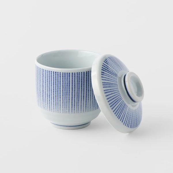 Chawan Mushi Cup 130ml / Blue Stripe Design