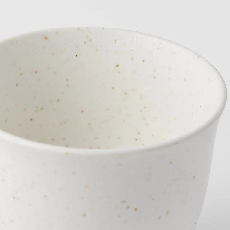 Fluted Teacup 150ml / Speckled White Glaze |Made in Japan |BEON