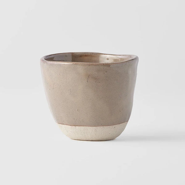 Lopsided Tea-mug 200ml / Kinoko Mushroom Grey Glaze