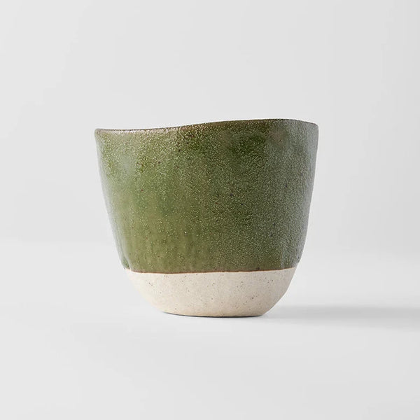 Lopsided Tea-mug 200ml / Matcha Green Glaze