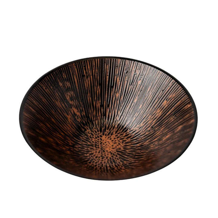 Noodle Bowl 19cm in Bronze Converging Line Glaze