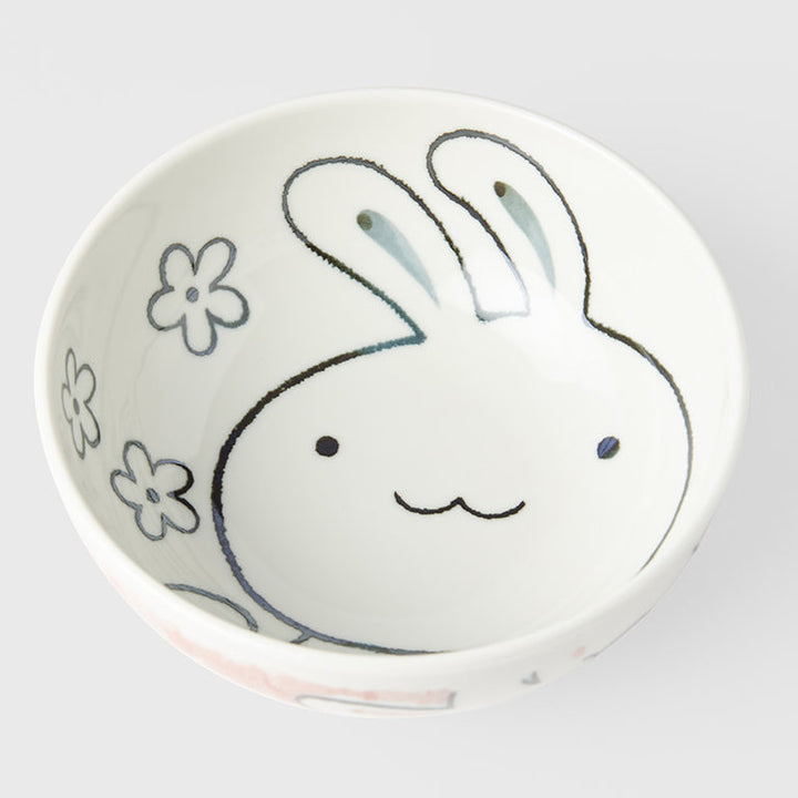 Shallow Red Rabbit Bowl Home Shallow Bowl 16cm / Simple Rabbit Design