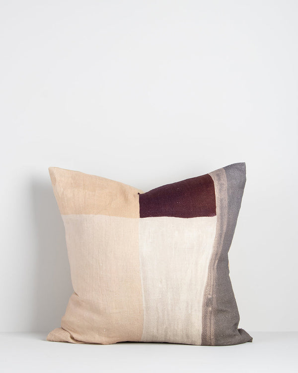 Benny Cushion Designed to inspire and enrich, hand-painted abstract shapes are captured with raw elegance in the design of the Benny. Visible brushstrokes create a crafted ambience, while port red brings a refined, autumnal quality to interiors. Style wit