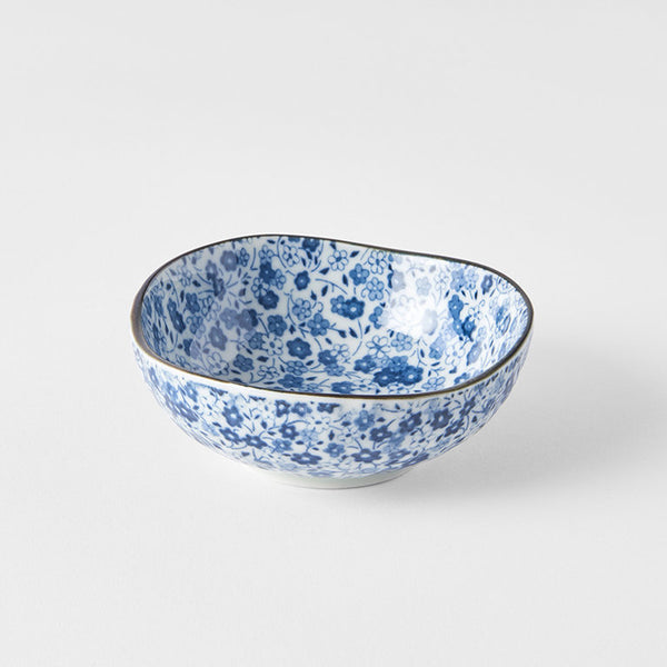 Organic Small Bowl 11cm / Blue Daisy Glaze