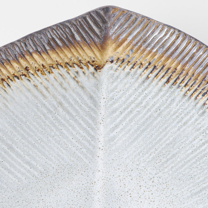 Leaf Shaped Bowl, 23 cm, Akane Grey