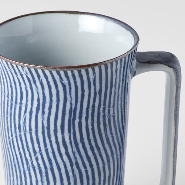 Mug with handel 400ml Wavy Line Design