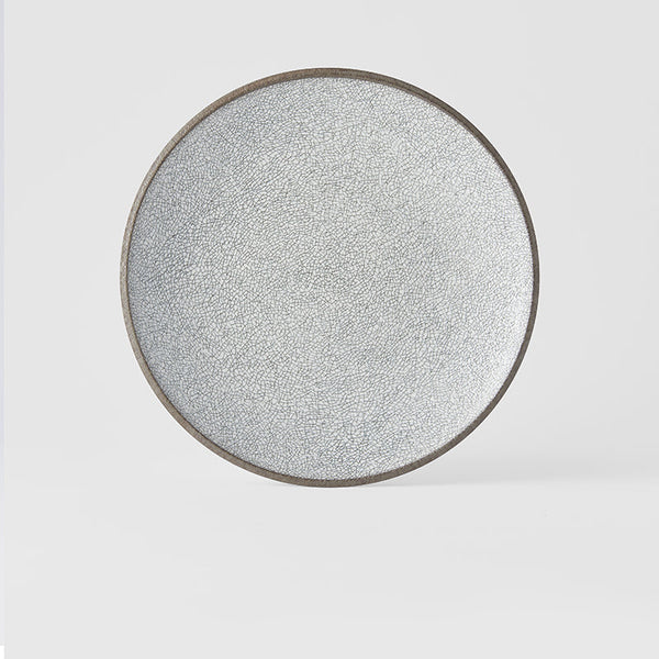 Crazed Grey Dinner Plate 25 cm