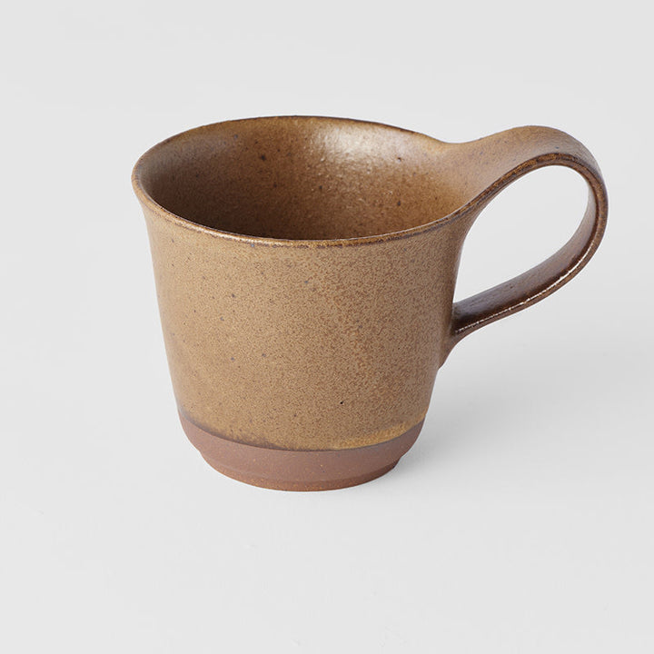 250ml chestnut brown glazed mug made from 'Minoyaki' earthenware, perfect for coffee or tea.
