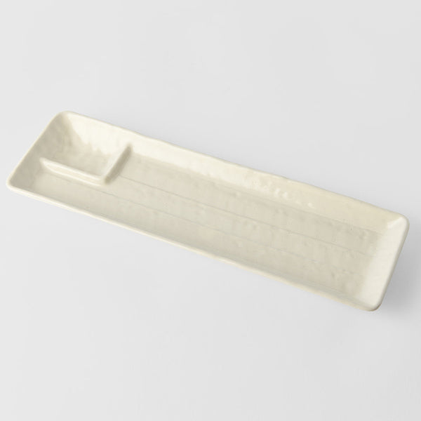 Dumpling Plate 33cm Ivory White Glaze