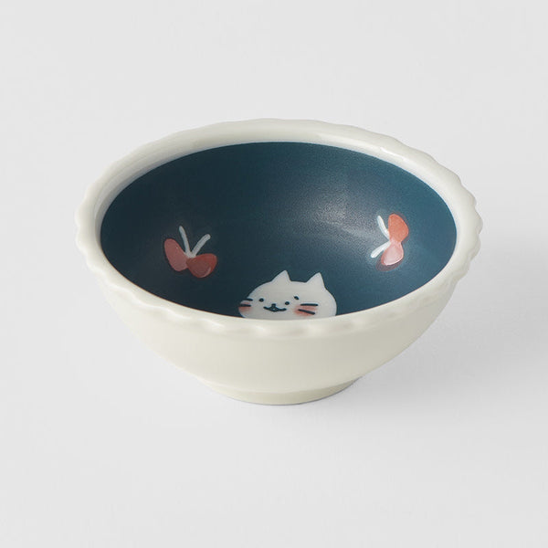 Bowl 9.5cm Flower Cat Design
