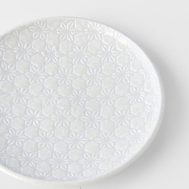 Tapas Plate, 17 cm Diamete, Ceramic, White Star Glaze, Regular Rim