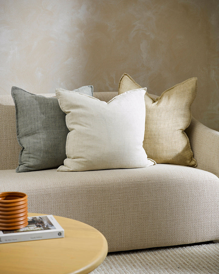 Cassia Cushion Handwoven from medium-weight linen fibres, our Cassia collection exemplifies timeless, contemporary style. Featuring a 1cm flange edge, the refined charcoal tone and gentle surface texture makes this piece perfect for styling pared-back, th