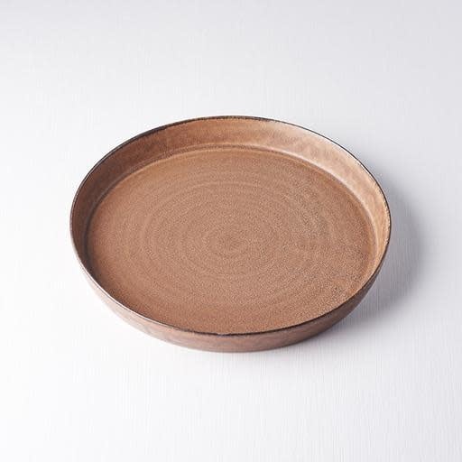 Home Plate High Rim 25cm Toffee Glaze