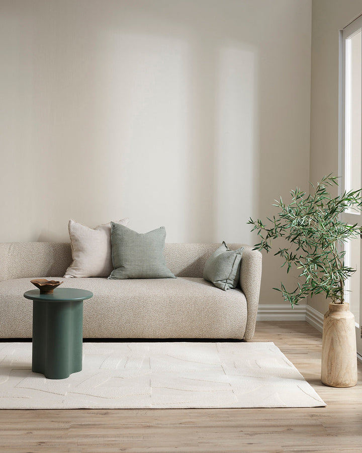 Copacabana Floor Rug Make a lasting impression with the stylish design of the Copacabana rug. Woven in a timeless ivory colourway, the dense tufting creates a lush underfoot feel, while the raised design adds a sculptural element to your space. Versatile
