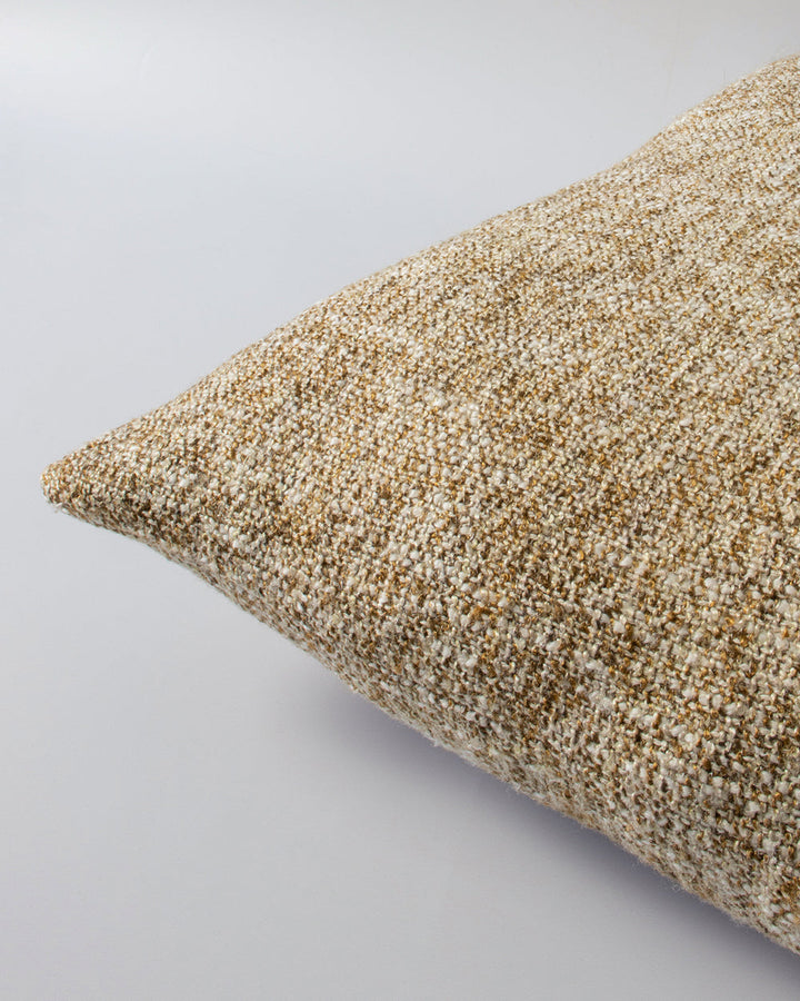 Cumbria Cushion Earthy colourways of marled yarn create the subtle tone of our Cumbria cushion. Handwoven in shades of dijon and ecru, the texture and soft mottled effect makes this a timeless piece for a grounded and restorative interior. Use as a pairin