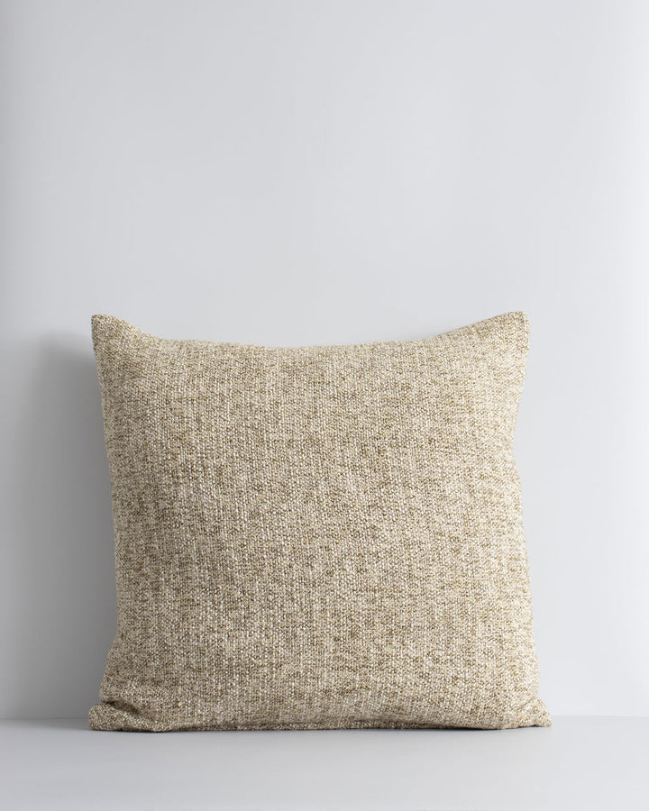 Cumbria Cushion Earthy colourways of marled yarn create the subtle tone of our Cumbria cushion. Handwoven in shades of dijon and ecru, the texture and soft mottled effect makes this a timeless piece for a grounded and restorative interior. Use as a pairin