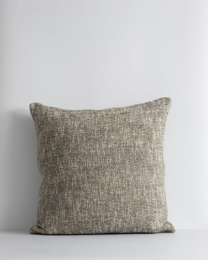 Cumbria Cushion Earthy colourways of marled yarn create the subtle tone of our Cumbria cushion. Handwoven in shades of dijon and ecru, the texture and soft mottled effect makes this a timeless piece for a grounded and restorative interior. Use as a pairin