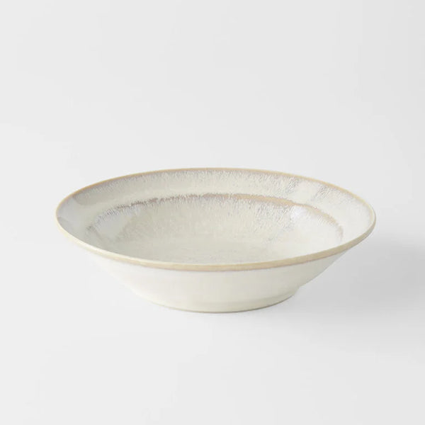 Wide Rim Bowl 17cm / White Opal Glaze