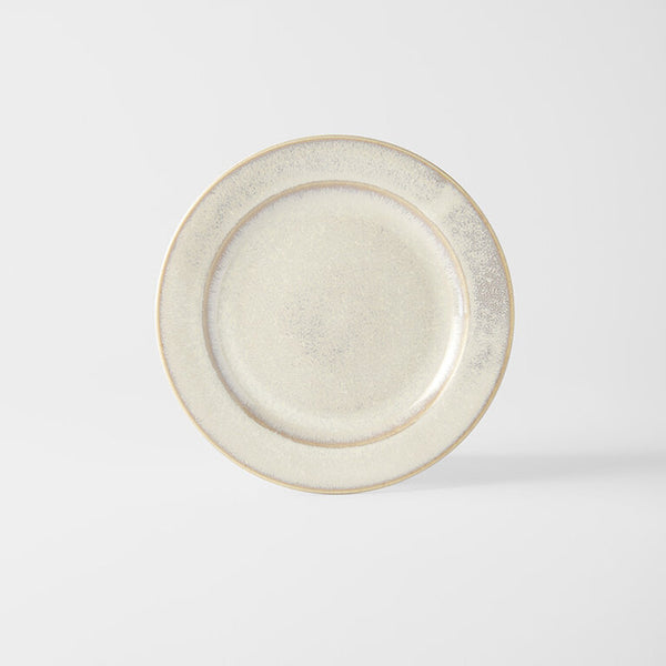 Wide Rim Plate 19.5cm / White Opal Glaze