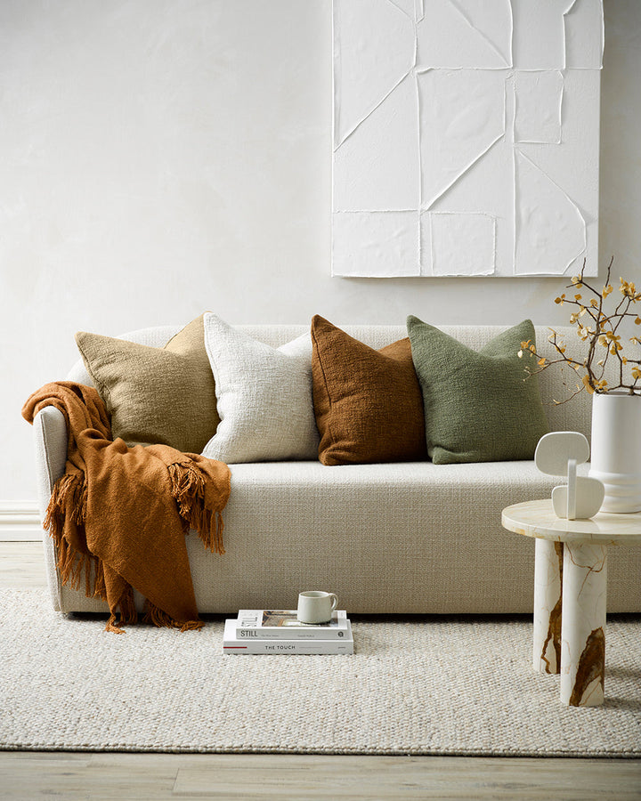 Cyprian Cushion Bring an inviting, artisan aesthetic to your interior with the exceptional texture of Cyprian. Australian Stock Buy at beon.com.au