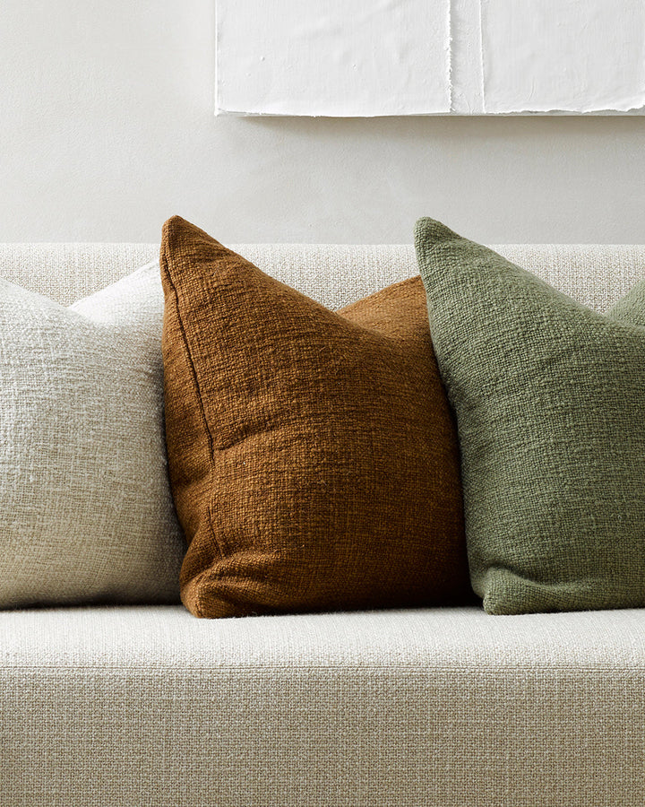 Cyprian Cushion Bring an inviting, artisan aesthetic to your interior with the exceptional texture of Cyprian. Australian Stock Buy at beon.com.au