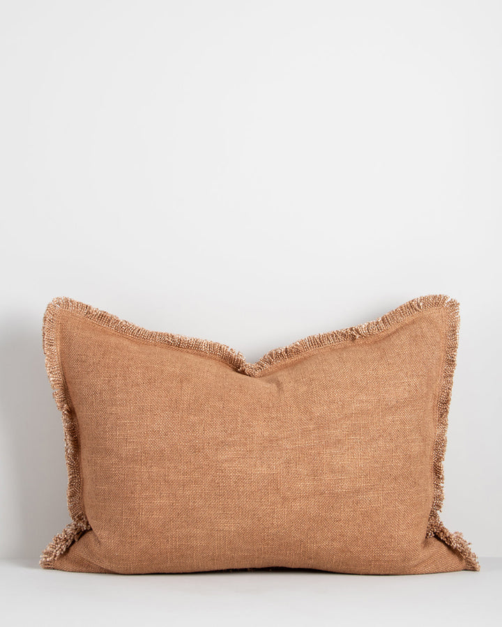 Dover Cushion Crafted from thick strands of yarn, the simple weave and soft, fringed edging adds an inviting touch of texture and colour to your space. Australian Stock Buy at beon.com.au