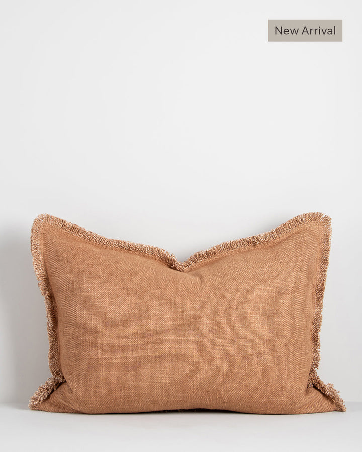 Dover Cushion Crafted from thick strands of yarn, the simple weave and soft, fringed edging adds an inviting touch of texture and colour to your space. Australian Stock Buy at beon.com.au