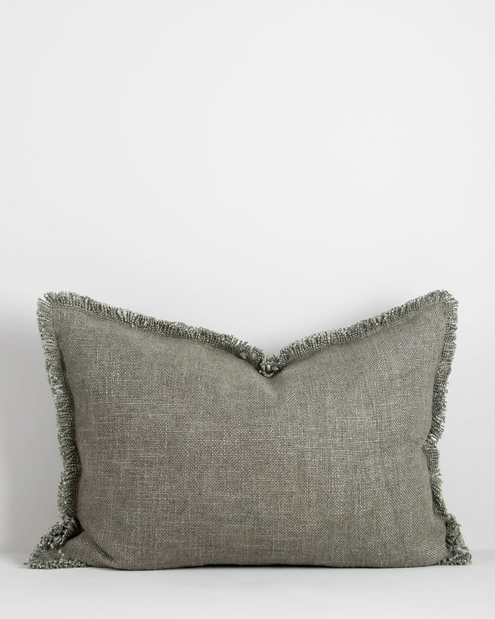 Dover Cushion Crafted from thick strands of yarn, the simple weave and soft, fringed edging adds an inviting touch of texture and colour to your space. Australian Stock Buy at beon.com.au