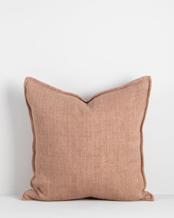 Flaxmill Cushion Enduringly beautiful, the heavy-weight weave of the Flaxmill celebrates the natural texture of raw linen fibres. Featuring a 1cm flange edge, the warm nude tone accentuates its textural qualities and brings an organic, contemporary feel t