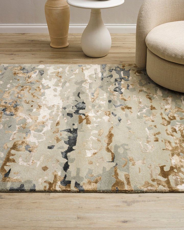 Fleur Floor Rug Embrace contemporary luxury with the bold beauty of our Fleur floor rug. Handtufted from a blend of wool and viscose, this piece creates a dramatic space with its rich colour, abstract pattern and soft underfoot texture. Emphasise featured