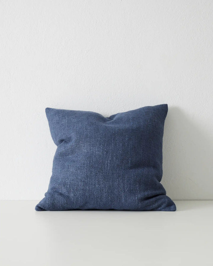 Domenica Denim With a soft, vintage feel, Domenica is a plain linen blend cushion with a chunky texture featured on one side.In seven on-trend colours, the Domenica cushion in Denim is a deep blue that will bring calming moods, as well as a subtle touch o