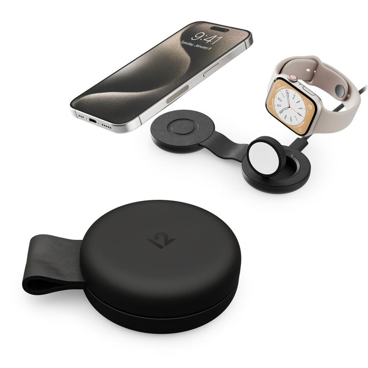 Twelve South ButterFly SE 2-in-1 Qi2 Travel Charger Black