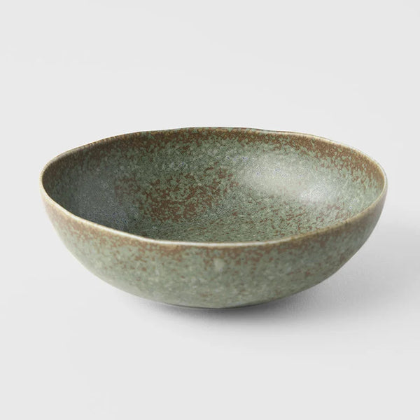 Small Oval Bowl 14cm / Green Fade Glaze