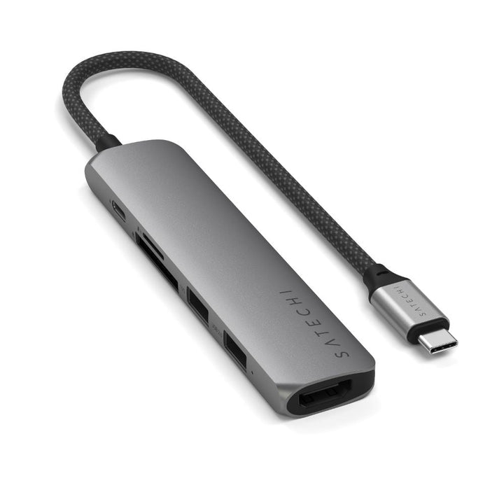 Satechi 6-in-1 USB-C Slim Multiport Adapter Grey
