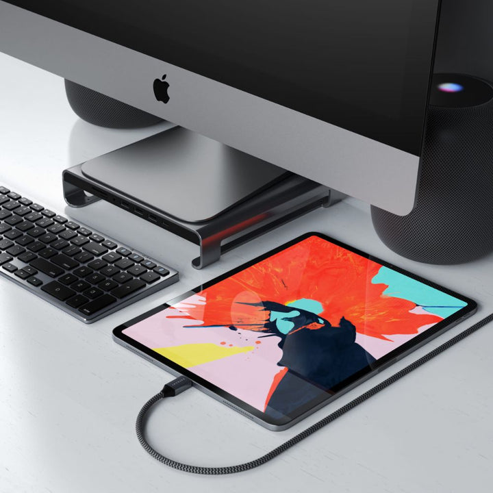 Satechi USB-C to USB-C 100W Charging Cable - 2m The Satechi USB-C to USB-C Charging Cable is your high-speed charging solution for Type-C devices. Featuring reversible USB-C connectors on each side, the cable fully supports Power Delivery and data transfe