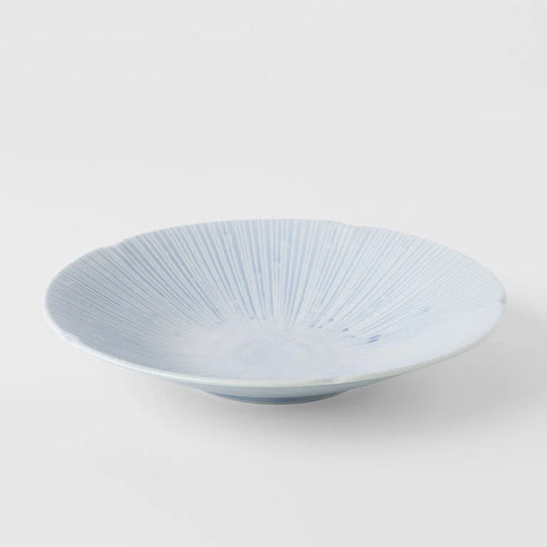 Shallow Bowl 22cm / Tsubaki Ice Blue Glaze