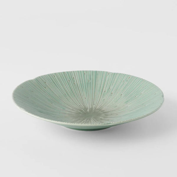 Shallow Bowl 22cm / Tsubaki Ice Green Glaze