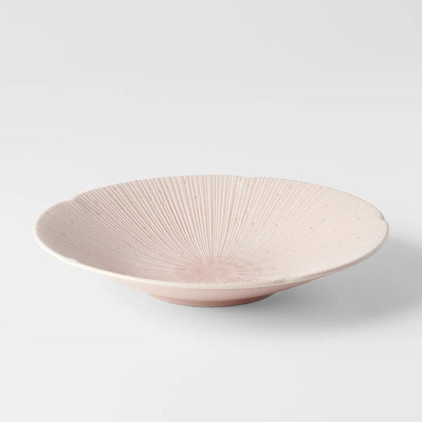 Shallow Bowl 22cm / Tsubaki Ice Sakura Pink Glaze