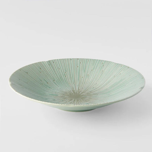 Shallow Bowl 24.5cm / Tsubaki Ice Green Glaze