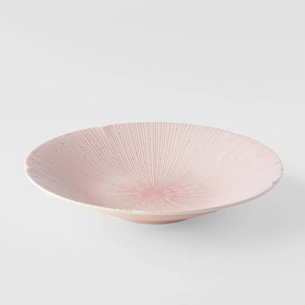 Shallow Bowl 24.5cm / Tsubaki Ice Sakura Pink Glaze