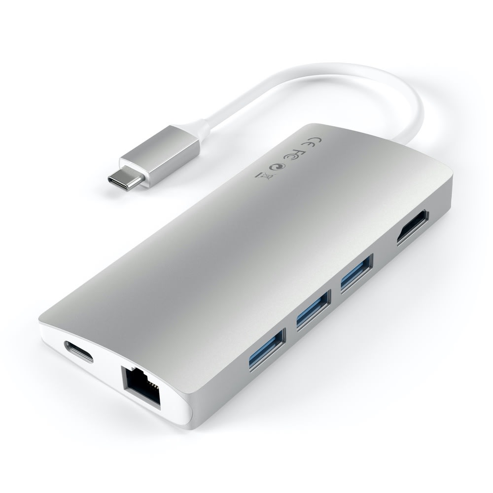 Satechi USB-C Multiport Adapter 4K HDMI w/ Ethernet V2 Satechi Aluminium Multiport Adapter V2 now equipped with an upgraded Micro SD card slot and refined aluminium design for a user-friendly experience. Authorised Australian Stockist BEON of Satechi