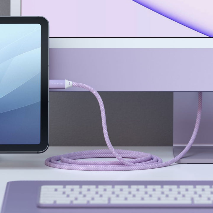 Satechi USB-C to USB-C 100W Charging Cable - 2m The Satechi USB-C to USB-C Charging Cable is your high-speed charging solution for Type-C devices. Featuring reversible USB-C connectors on each side, the cable fully supports Power Delivery and data transfe