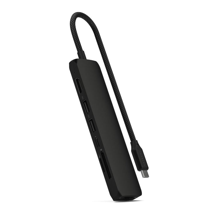Satechi 7-in-1 USB-C Slim Multi-Port Adapter with Ethernet Black