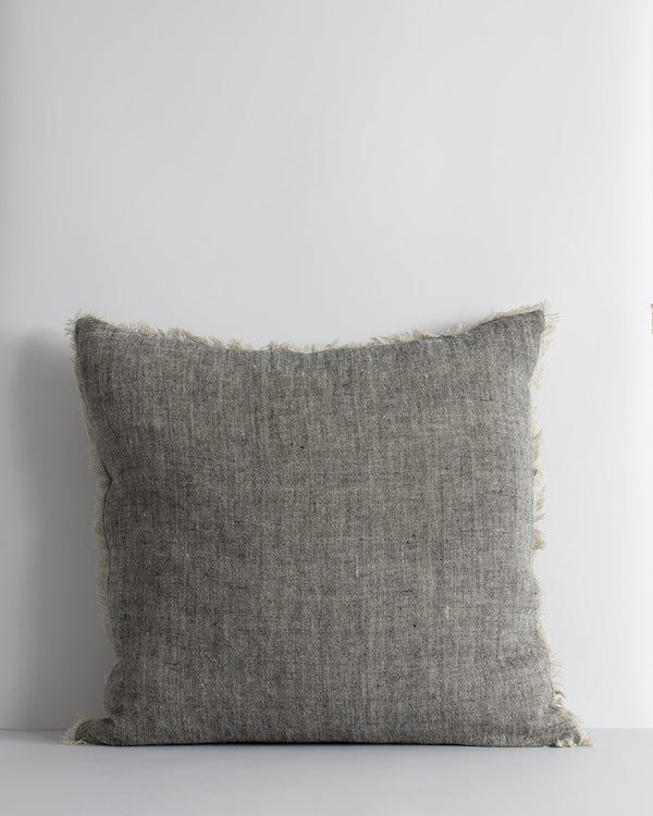 Keaton Cushion Add subtle colour to your interior with carefully woven, chambray aesthetic of the Keaton. Crafted from 100% linen, the considered two-tone texture and soft fringing makes this an ideal addition for a relaxed interior space. Australian Stoc