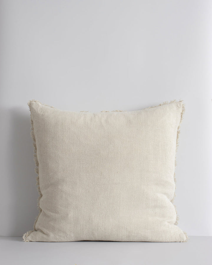 Keaton Cushion Add subtle colour to your interior with carefully woven, chambray aesthetic of the Keaton. Crafted from 100% linen, the considered two-tone texture and soft fringing makes this an ideal addition for a relaxed interior space. Australian Stoc