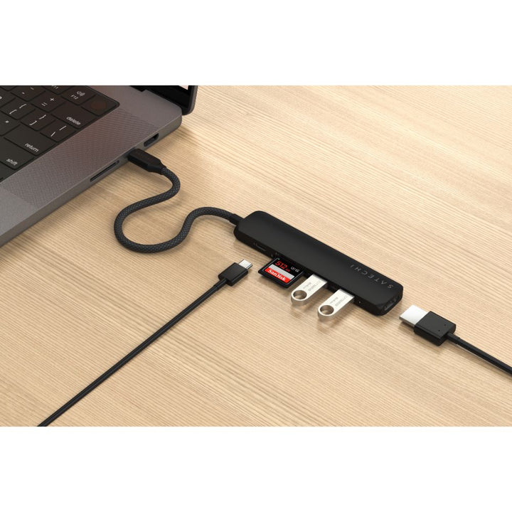 Satechi 6-in-1 USB-C Slim Multiport Adapter Black