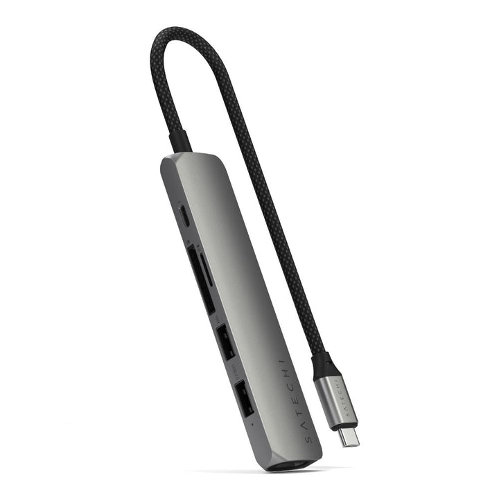 Satechi 6-in-1 USB-C Slim Multiport Adapter Grey