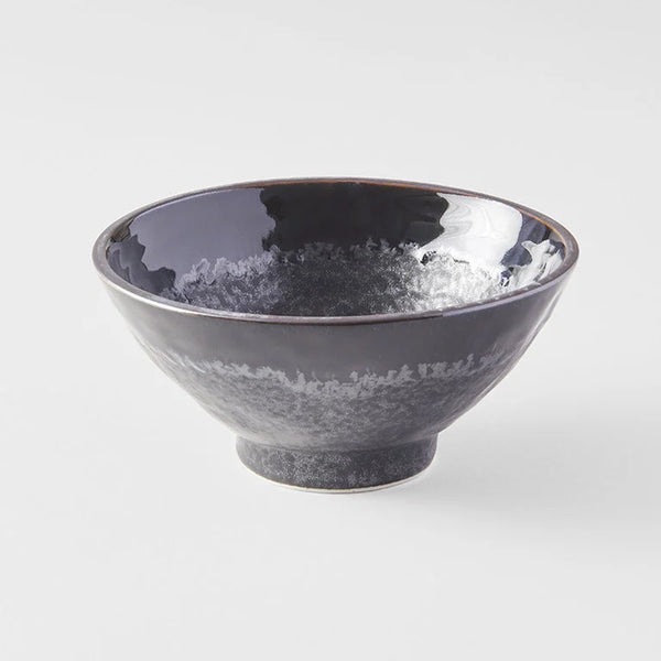 Medium Bowl 15.5cm / Matt & Shiny Black Glaze